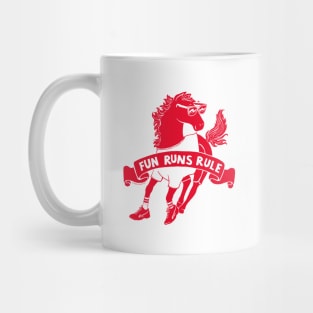 Fun Runs - Exercise horse design for a 5k run, jogging and fitness Mug